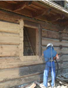 Очистка дерева и реставрация деревянного дома